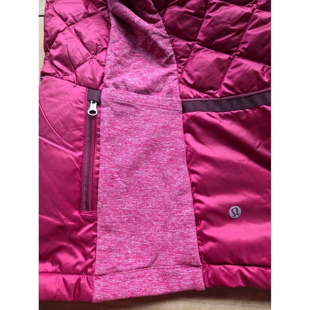 Lululemon Down For A Run Vest Berry Rumble, sz 4